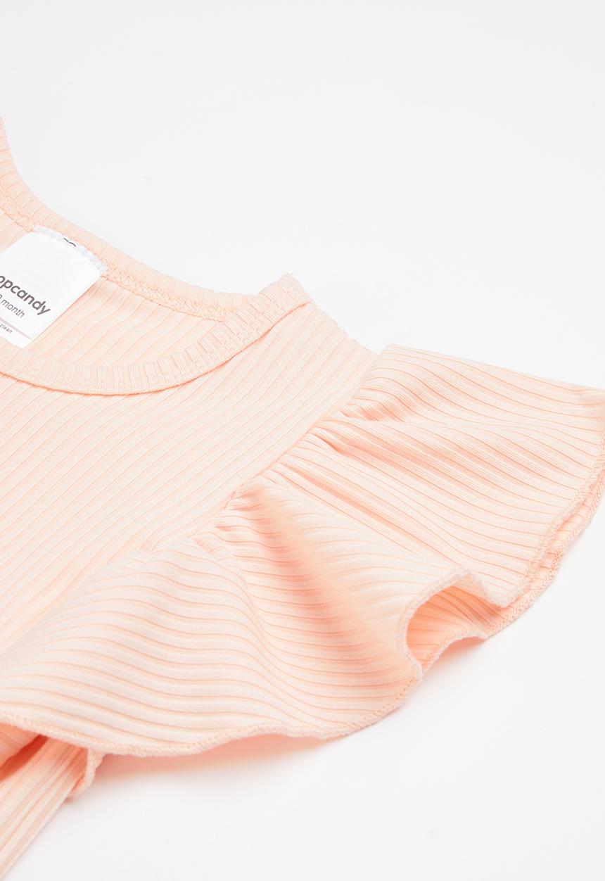 Pop Candy - Flutter sleeve babygrow - pink