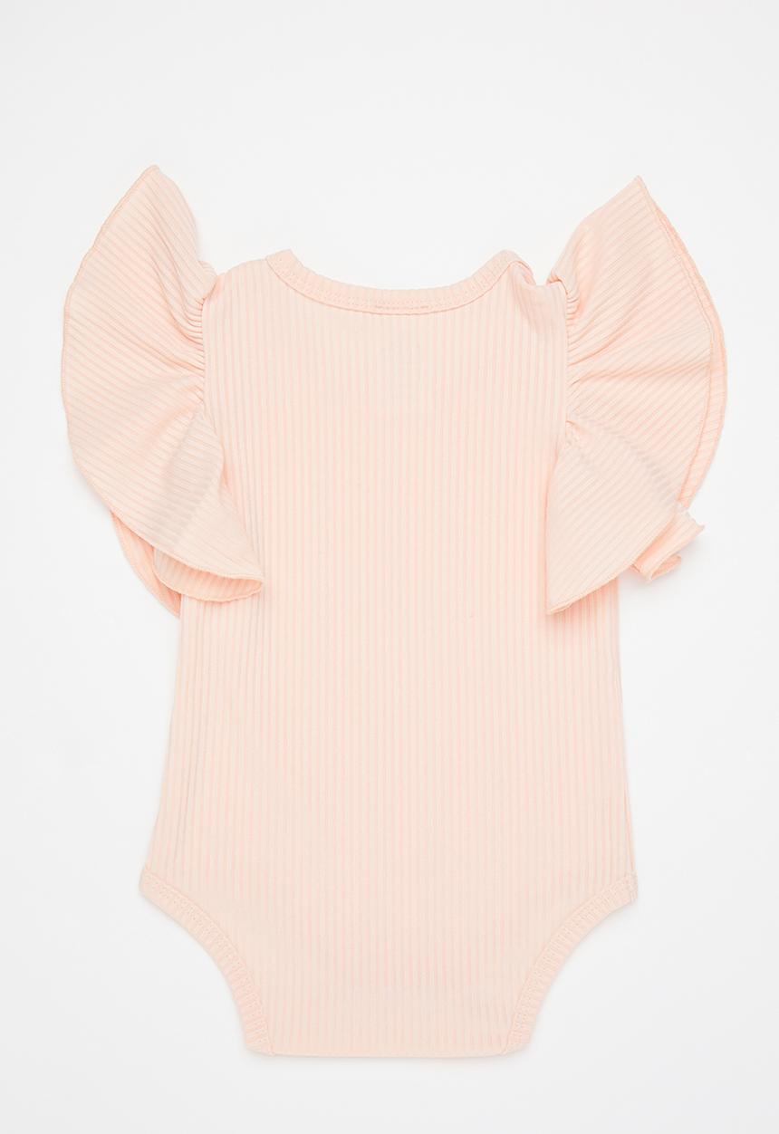 Pop Candy - Flutter sleeve babygrow - pink