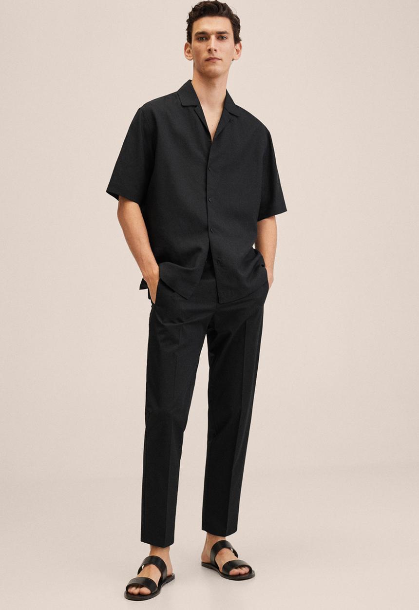 MANGO - York trousers- black