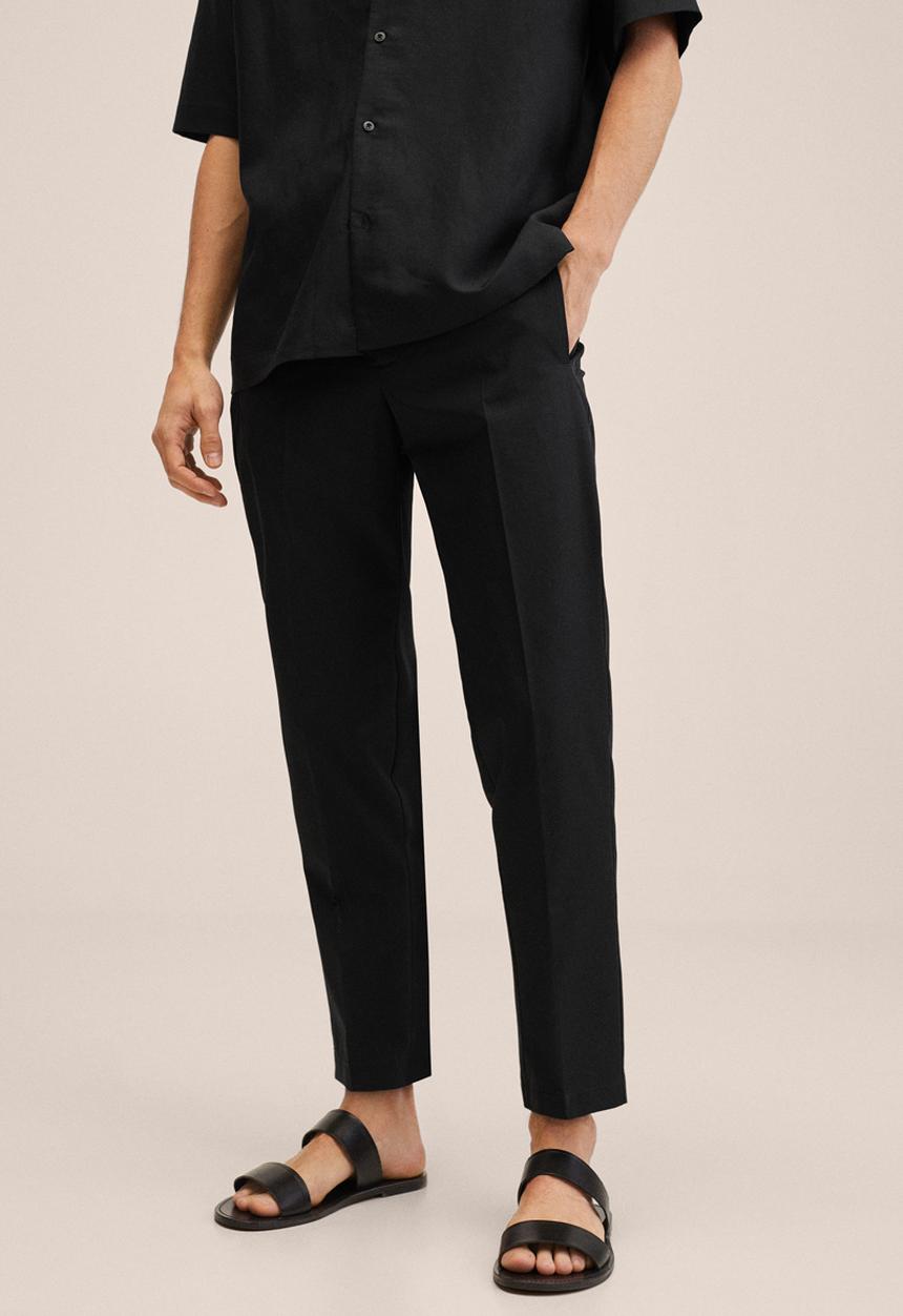 MANGO - York trousers- black