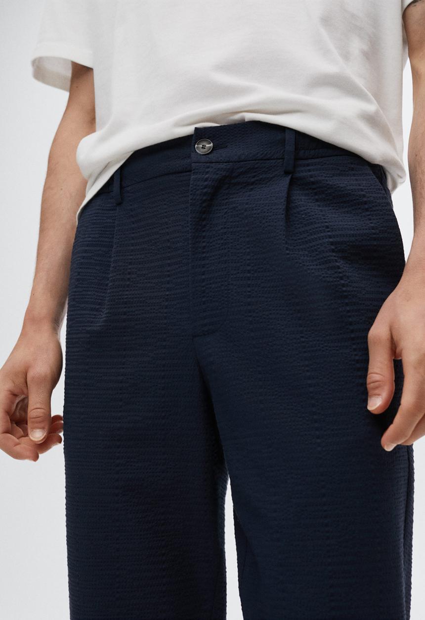 MANGO - Blanco trousers - navy