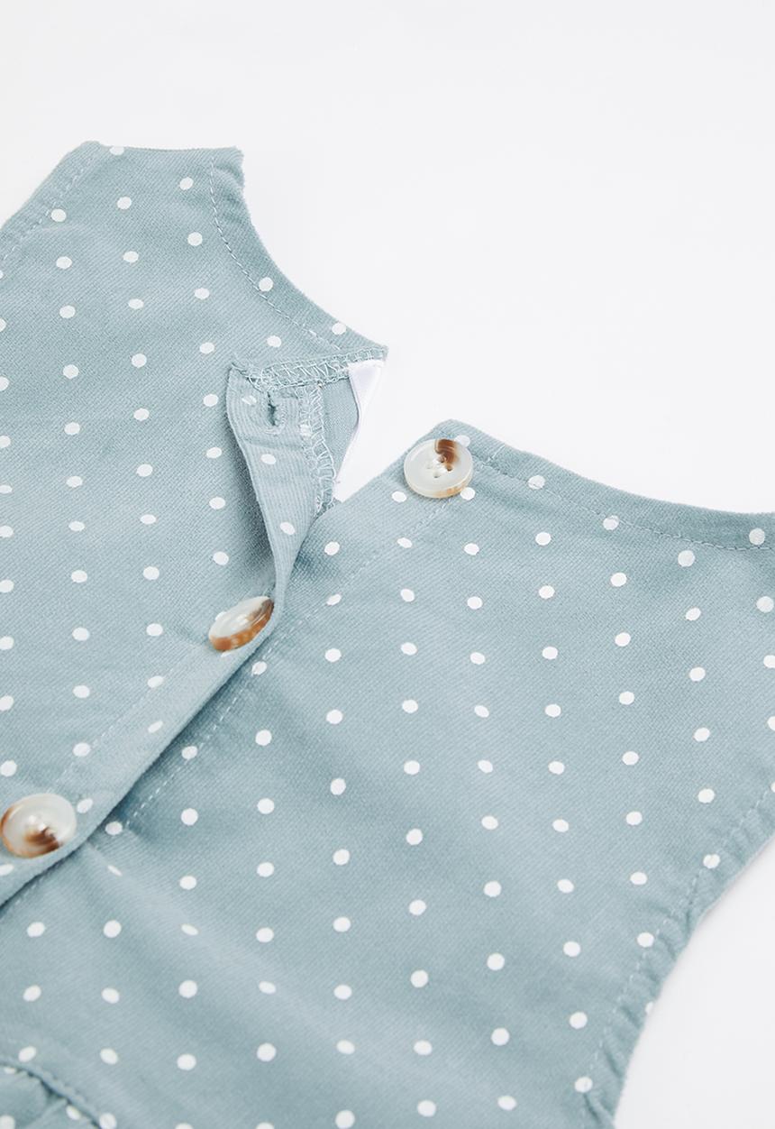 Pop Candy - Baby spot denim playsuit - grey