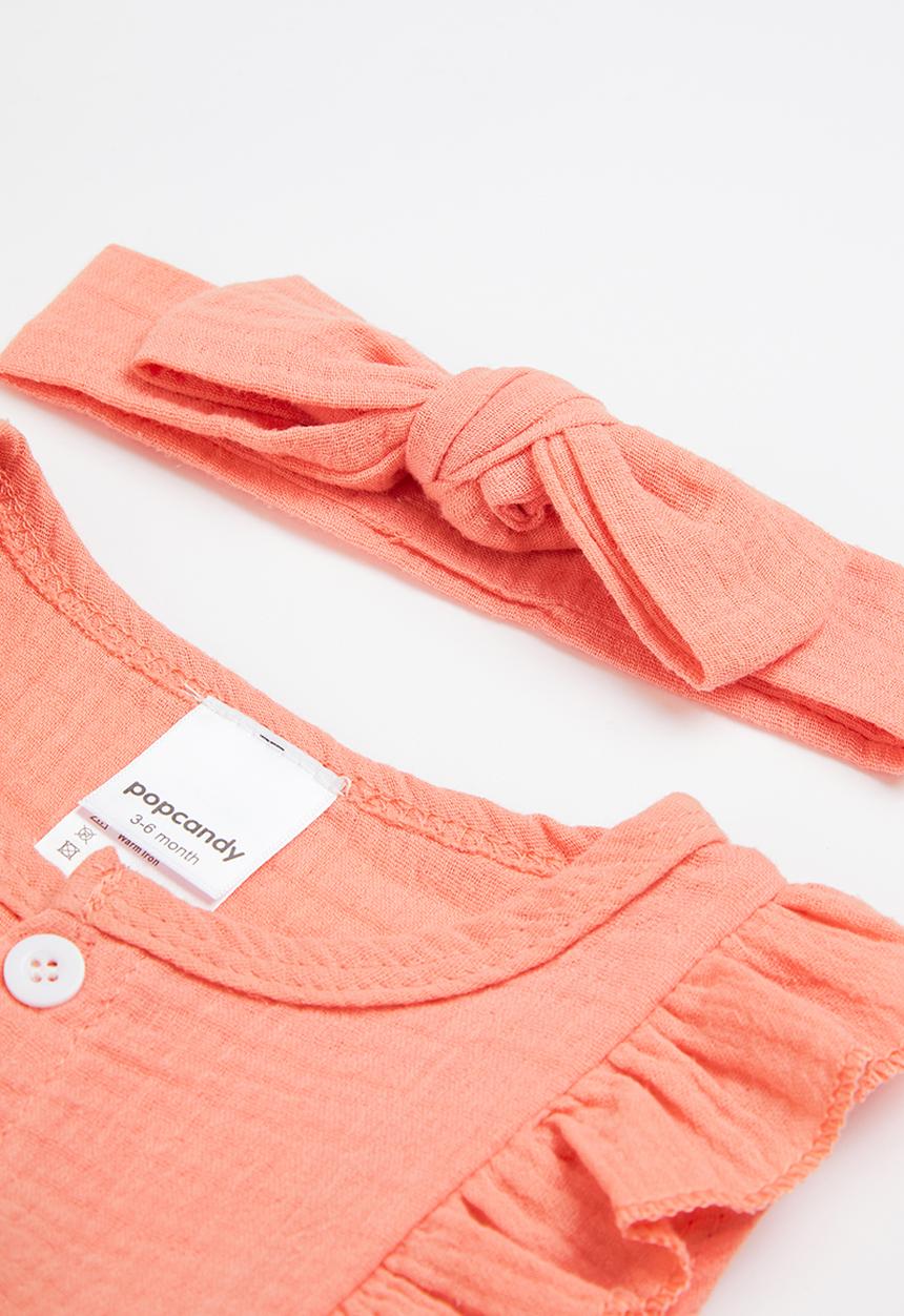 Pop Candy - Playsuit & headband set - coral