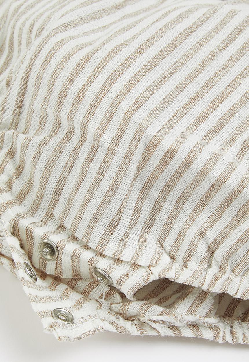 Pop Candy - Baby stripe playsuit - stone