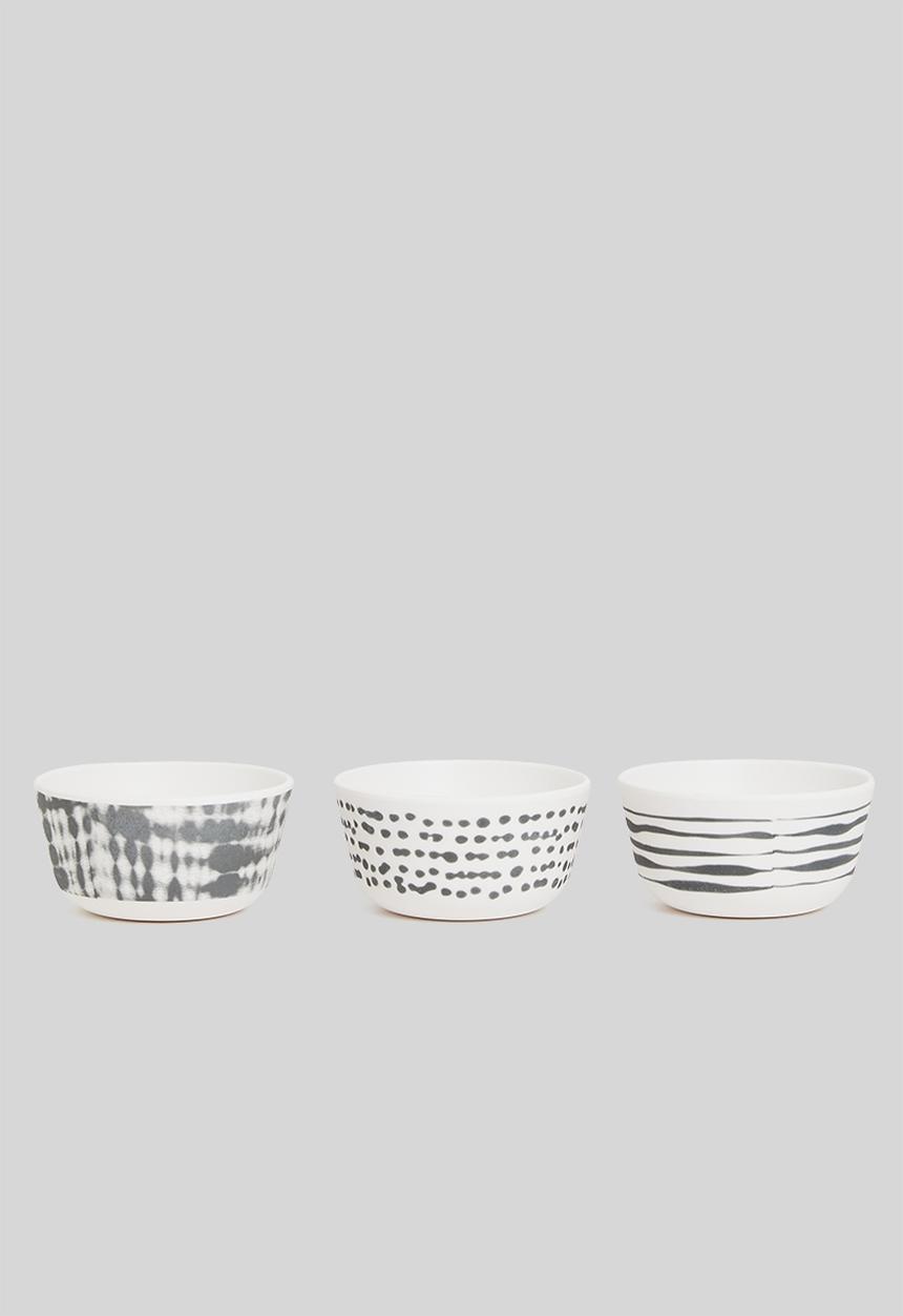 Excellent Houseware - Arc bamboo bowl set of 6 - black