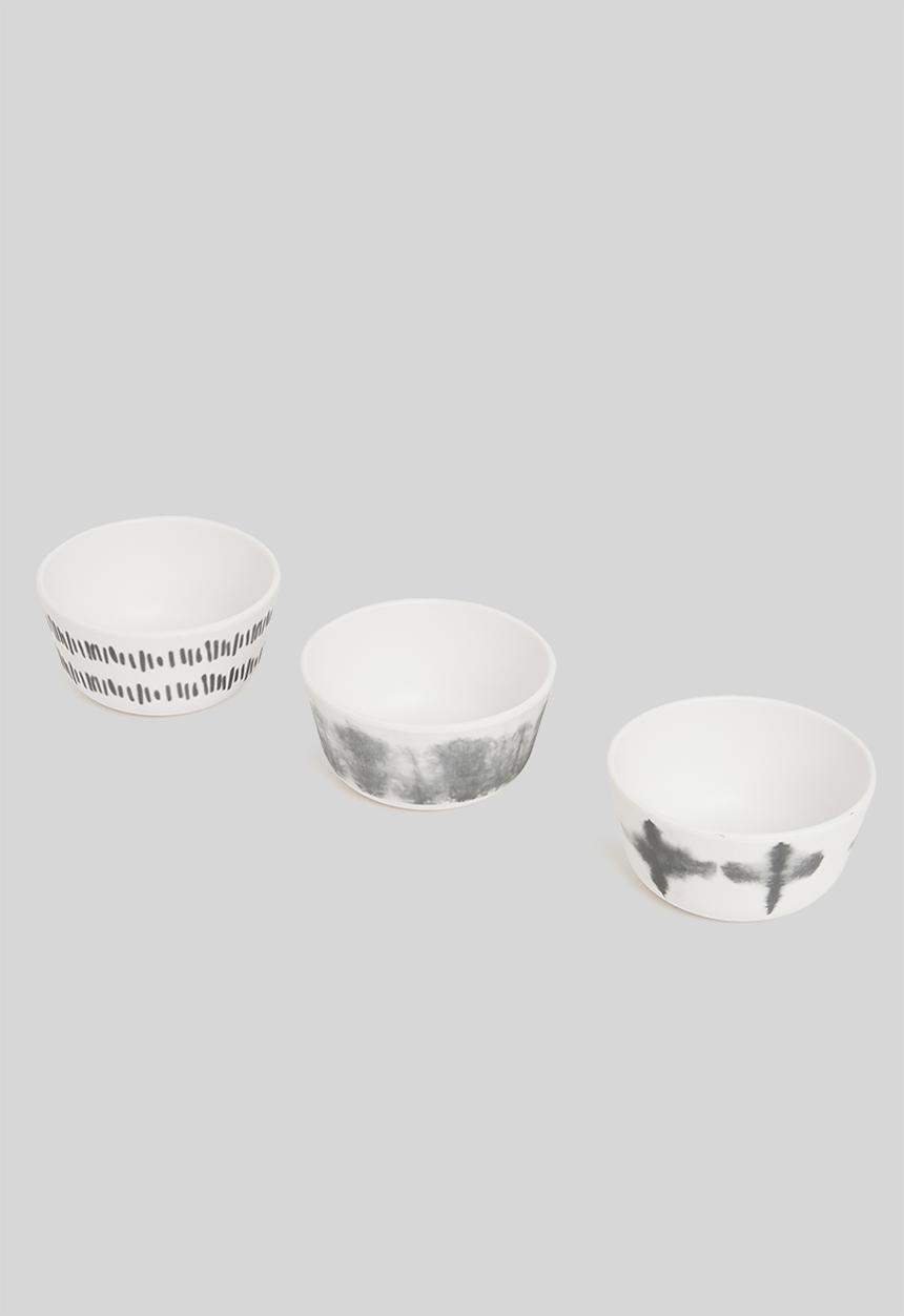 Excellent Houseware - Arc bamboo bowl set of 6 - black