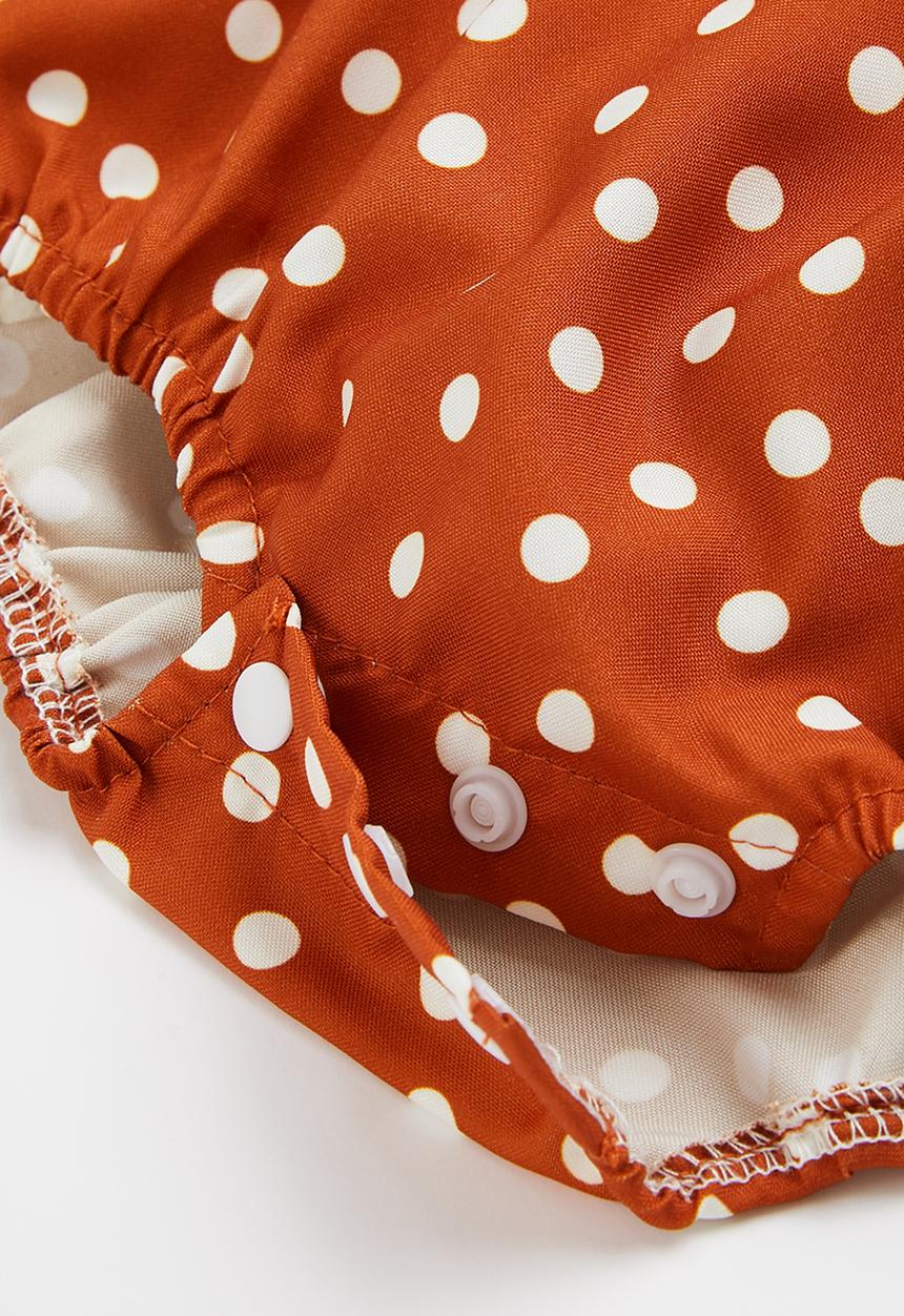 Pop Candy - Baby floral playsuit - brown