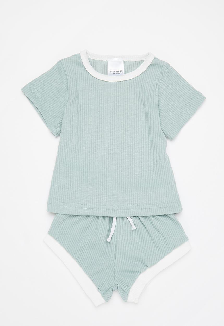 Pop Candy - Baby tee & shorts set - blue