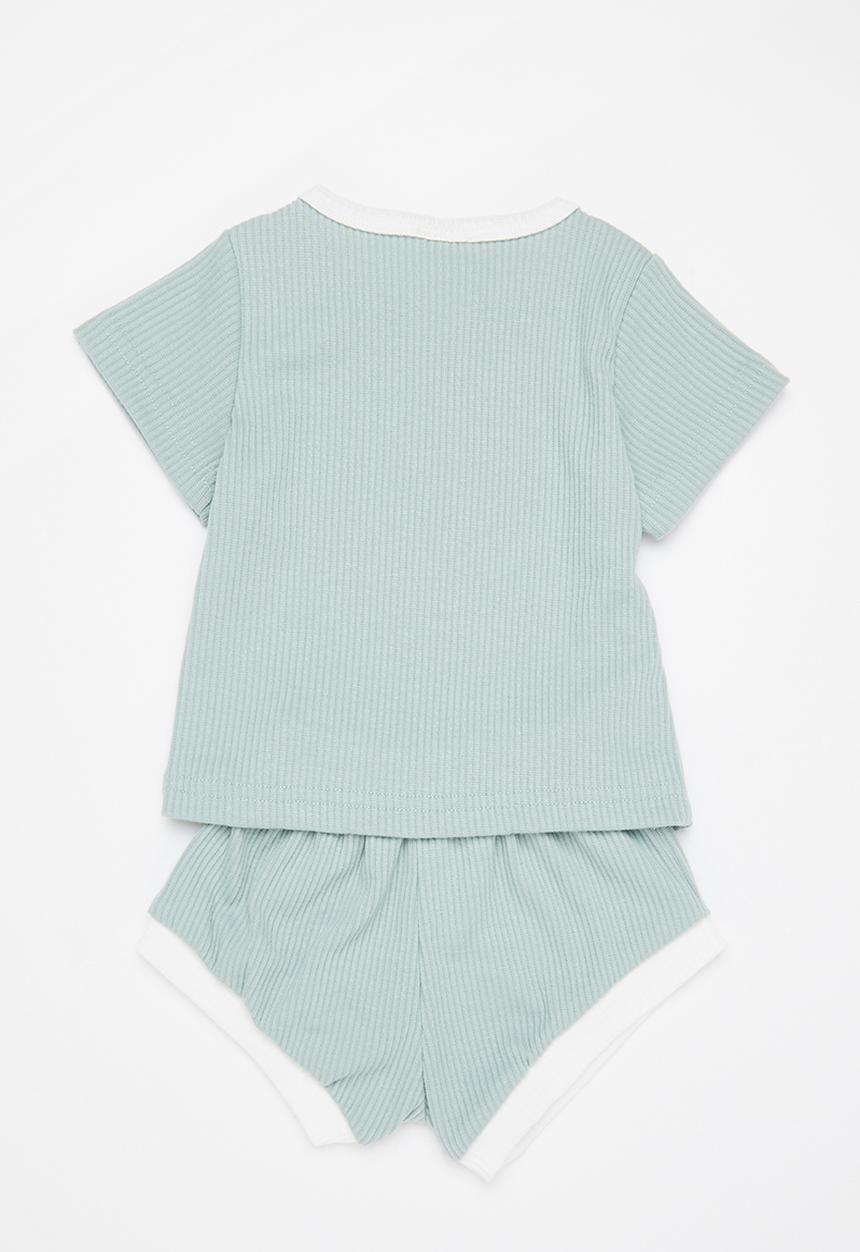 Pop Candy - Baby tee & shorts set - blue