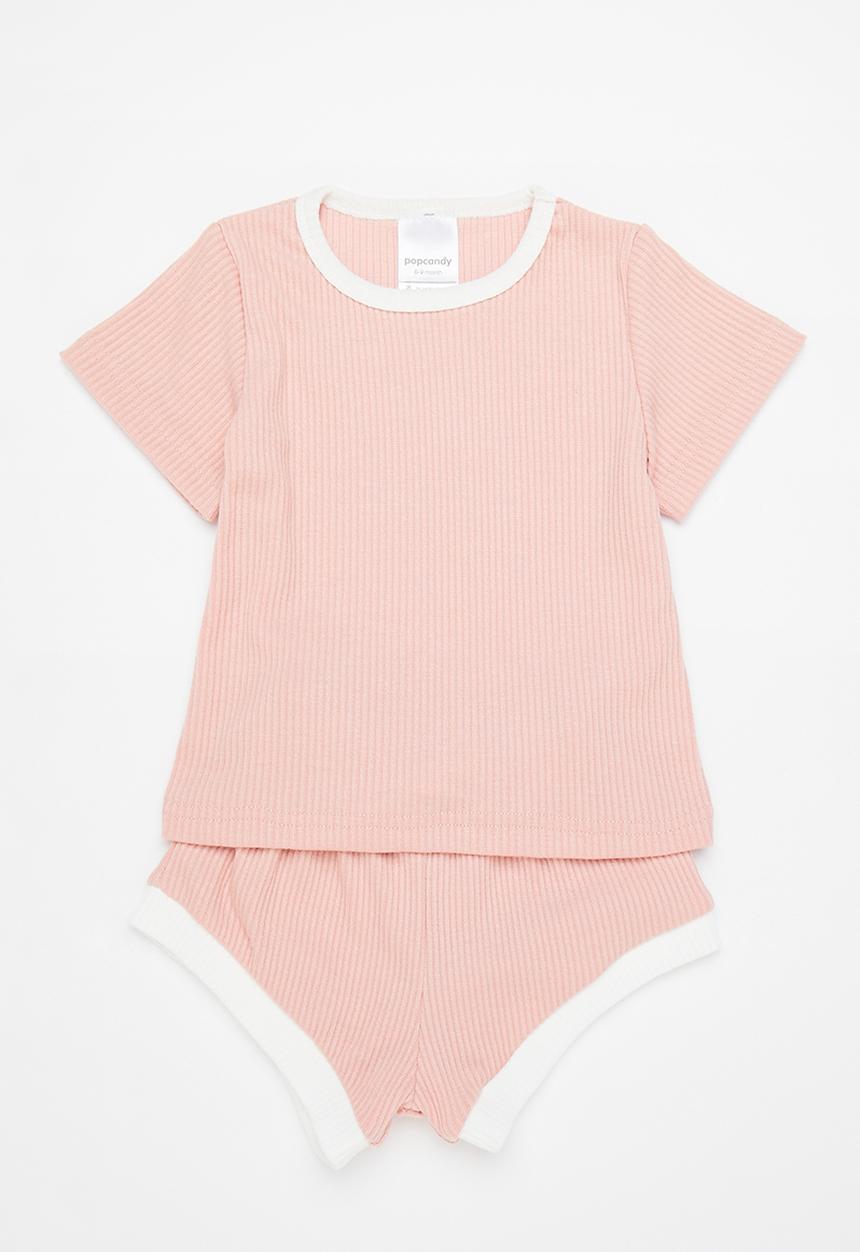 Pop Candy - Baby tee & shorts set - pink