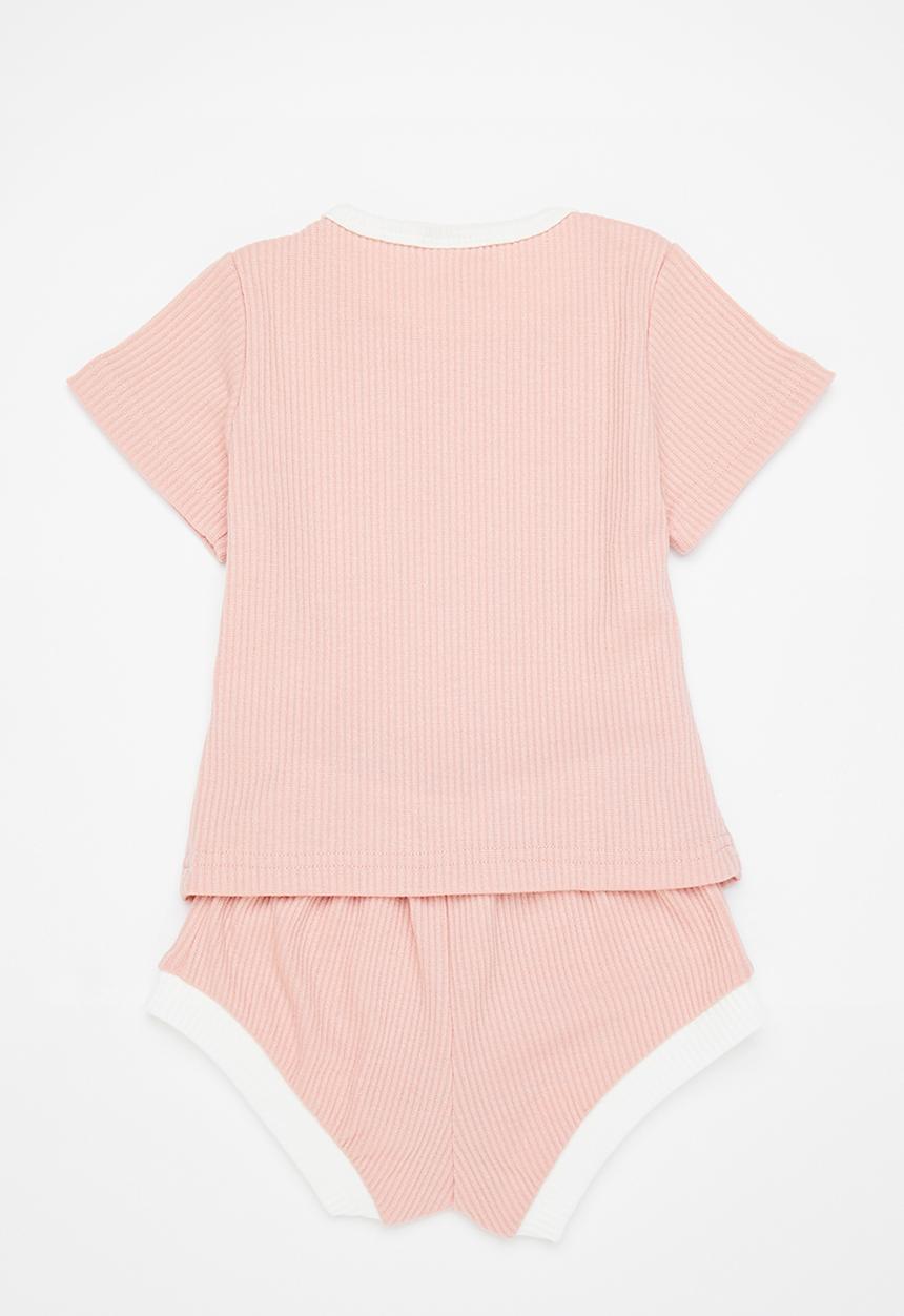 Pop Candy - Baby tee & shorts set - pink
