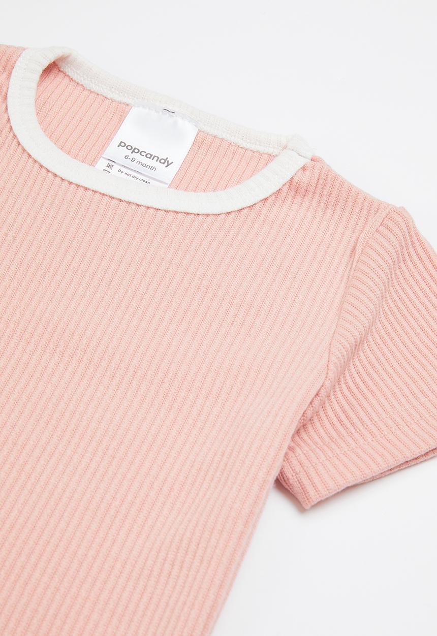 Pop Candy - Baby tee & shorts set - pink