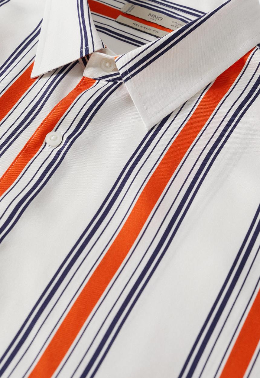 MANGO - Getares shirt - cream & orange