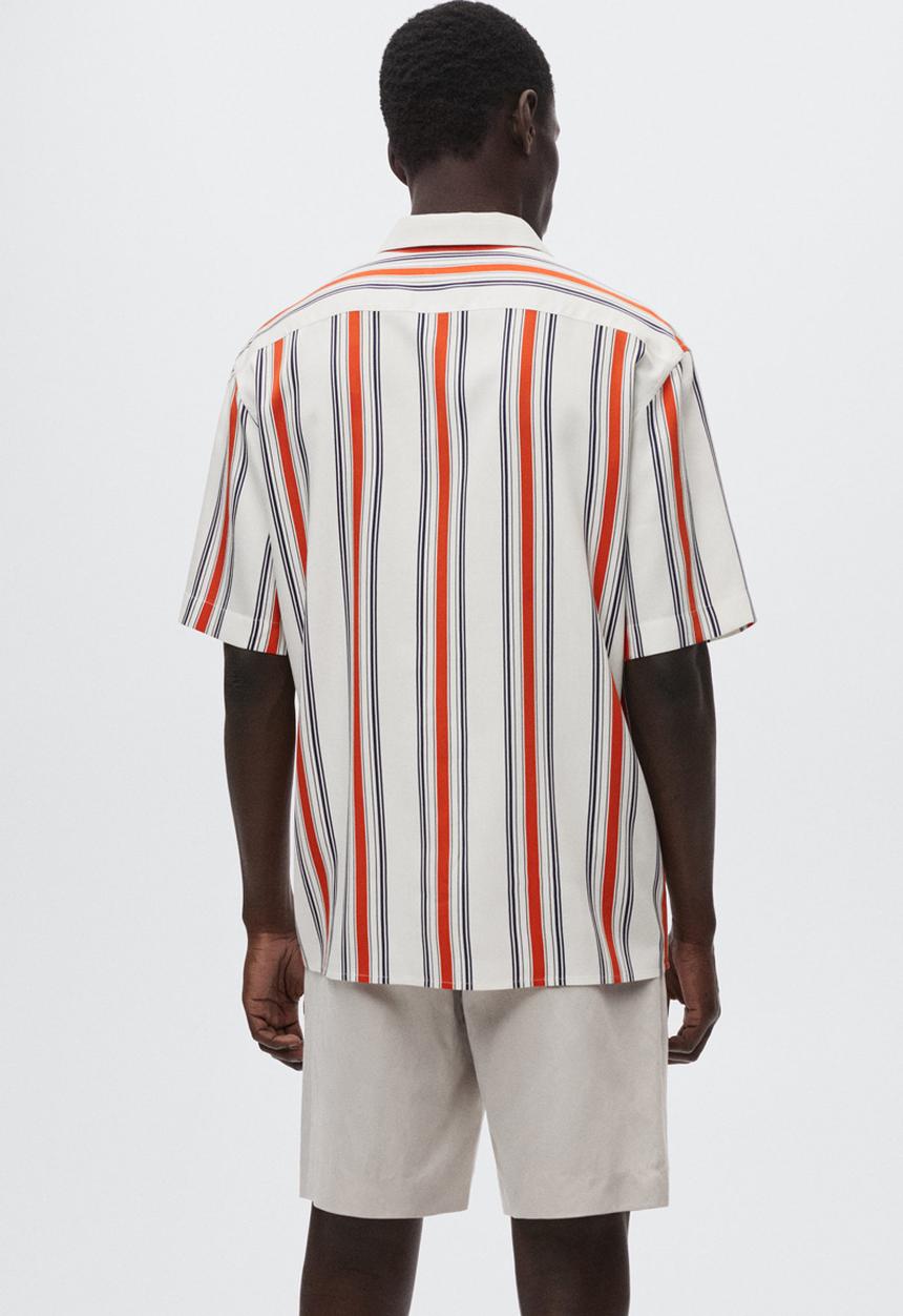 MANGO - Getares shirt - cream & orange