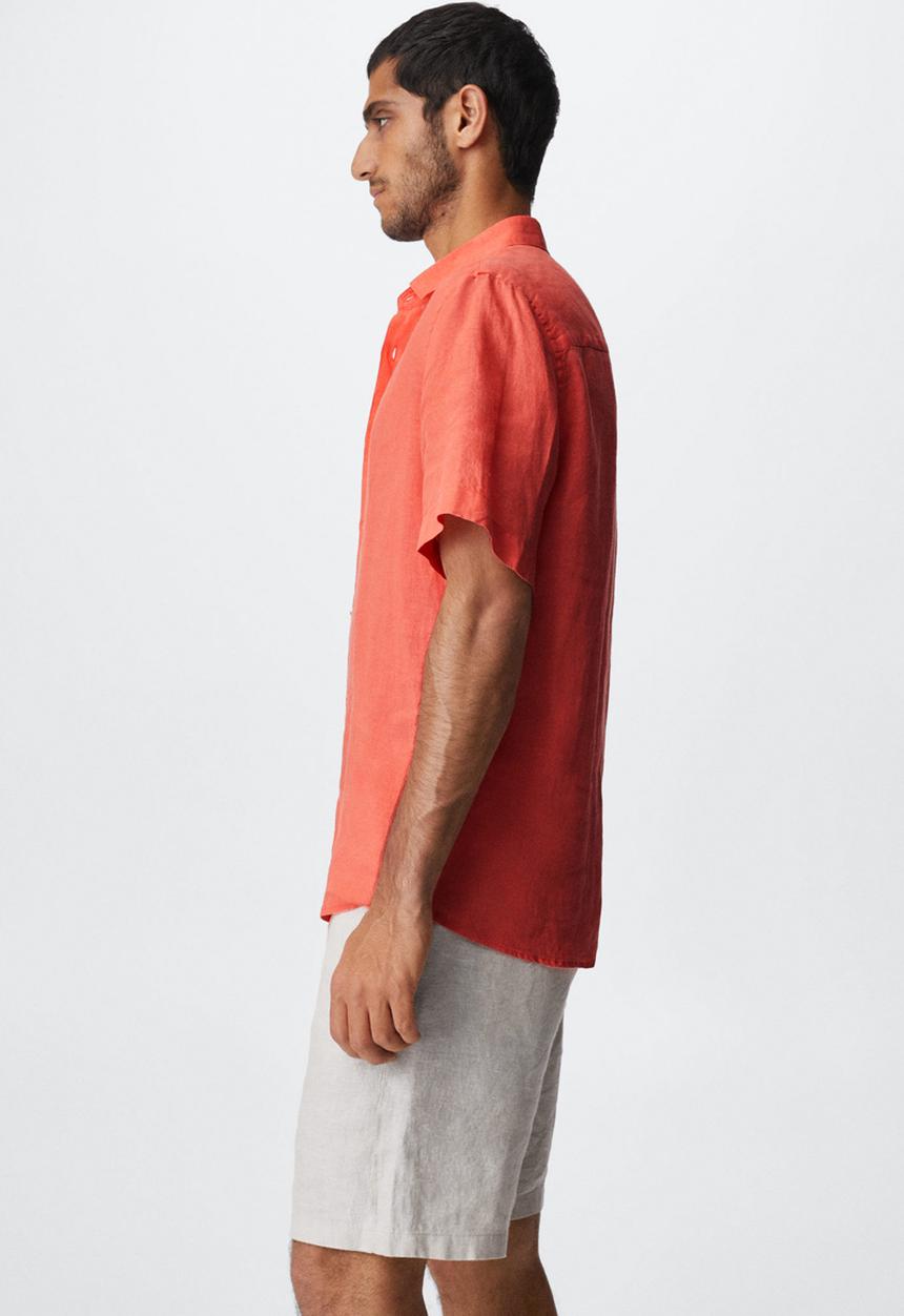 MANGO - Luz short sleeve shirt - orange
