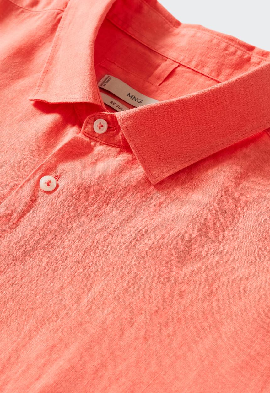 MANGO - Luz short sleeve shirt - orange
