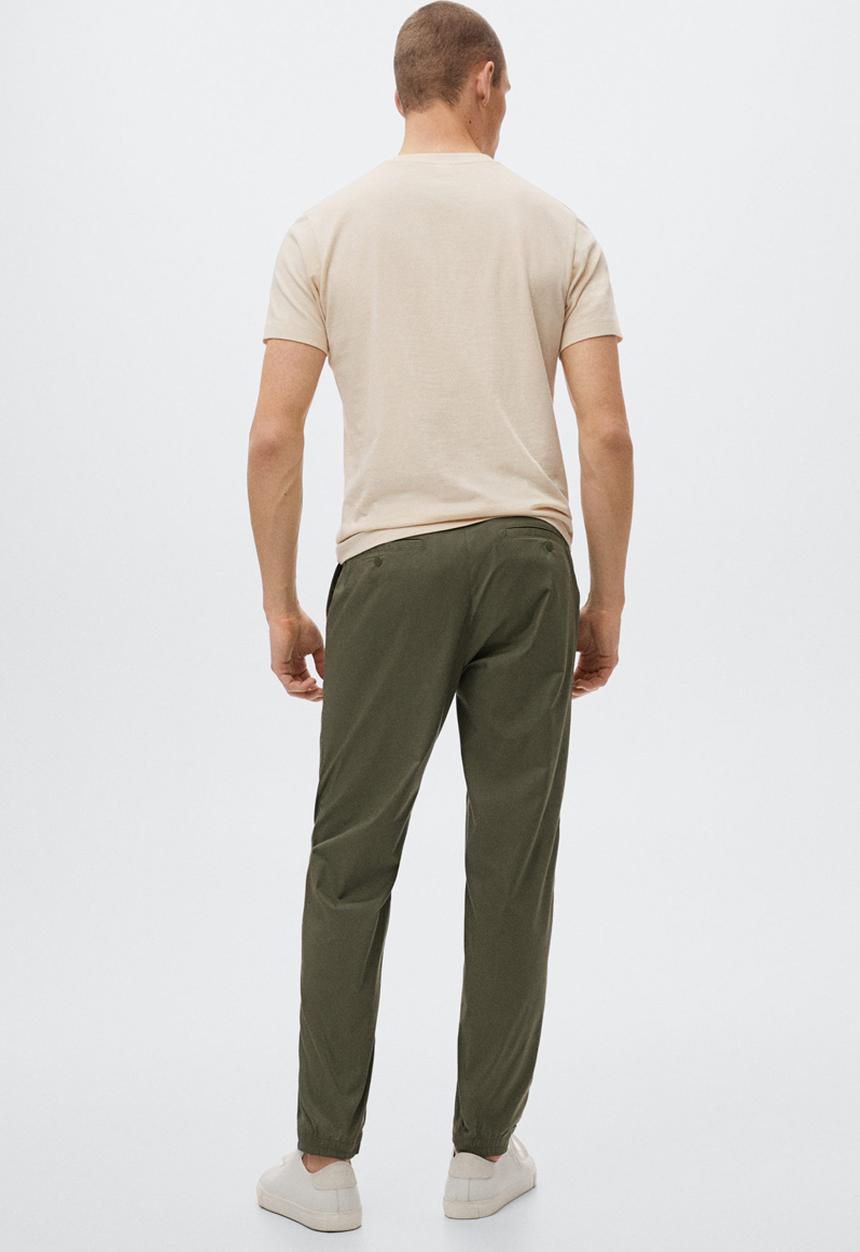 MANGO - Trevi cuffed pant - khaki