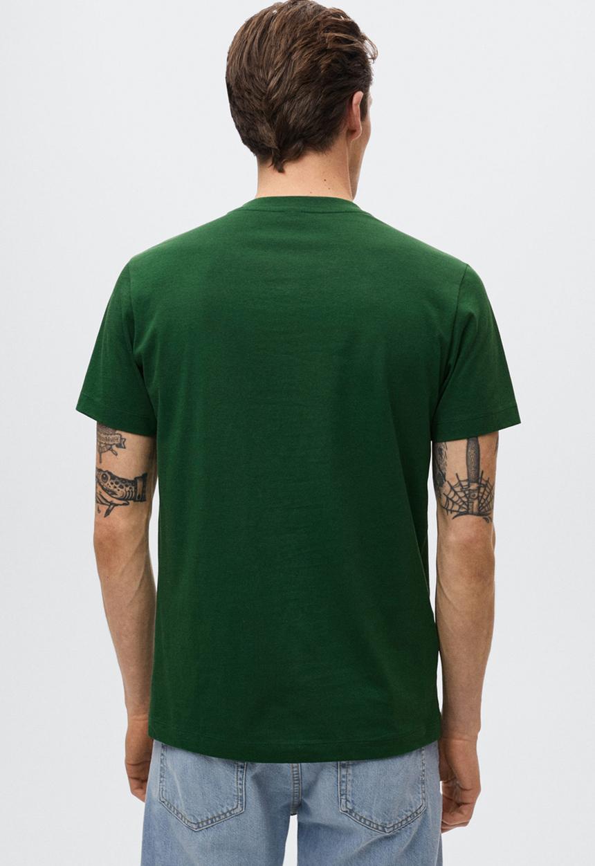 MANGO - Chelsea sustainable v-neck tee - green