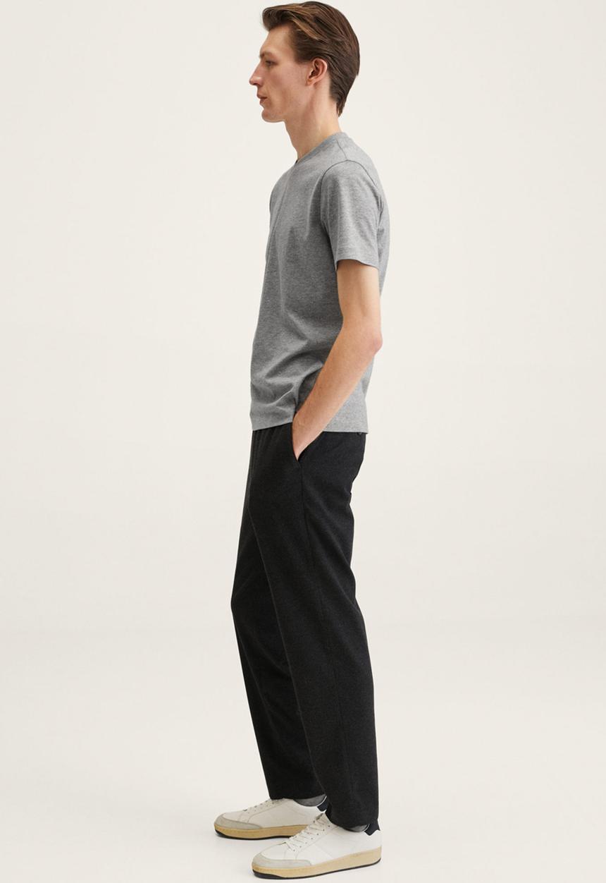 MANGO - Chelsea sustainable v-neck tee - grey