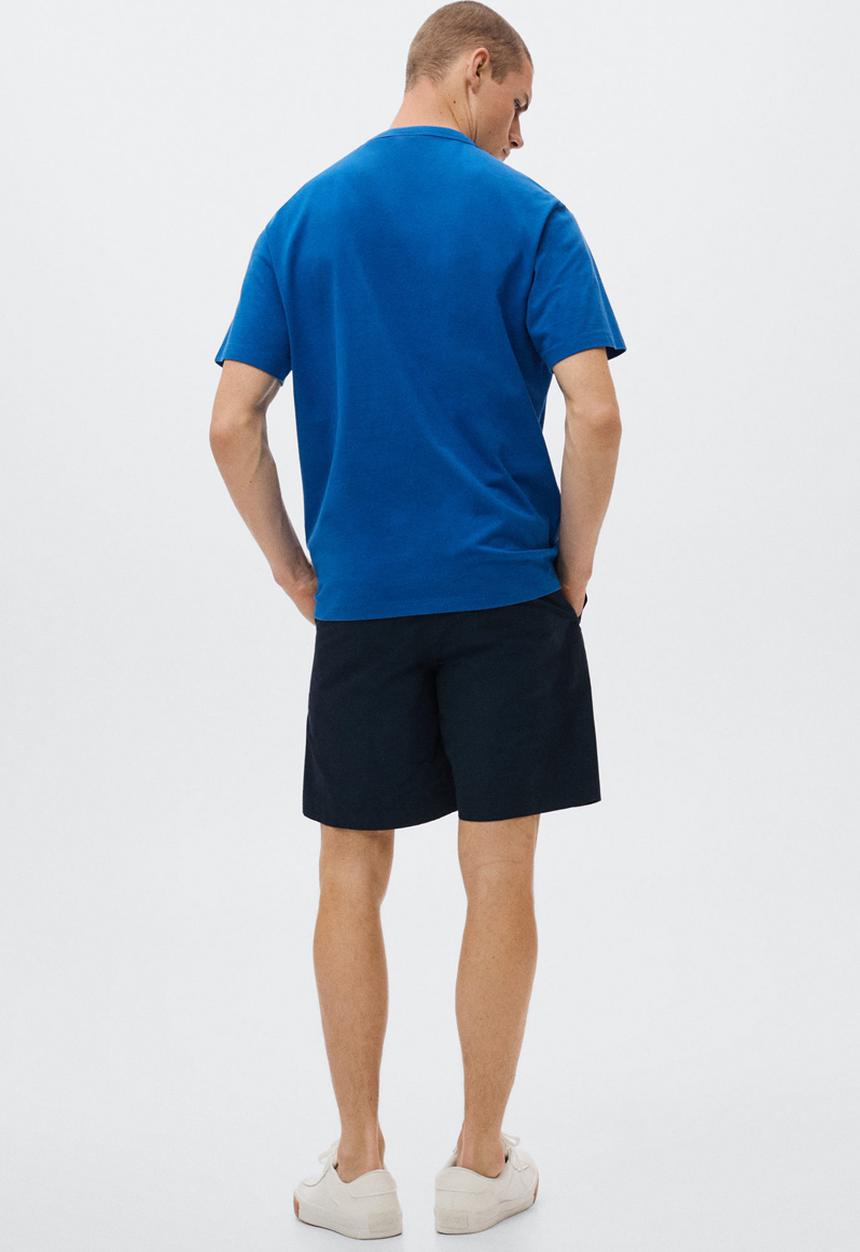 MANGO - Mont printed t-shirt  - blue