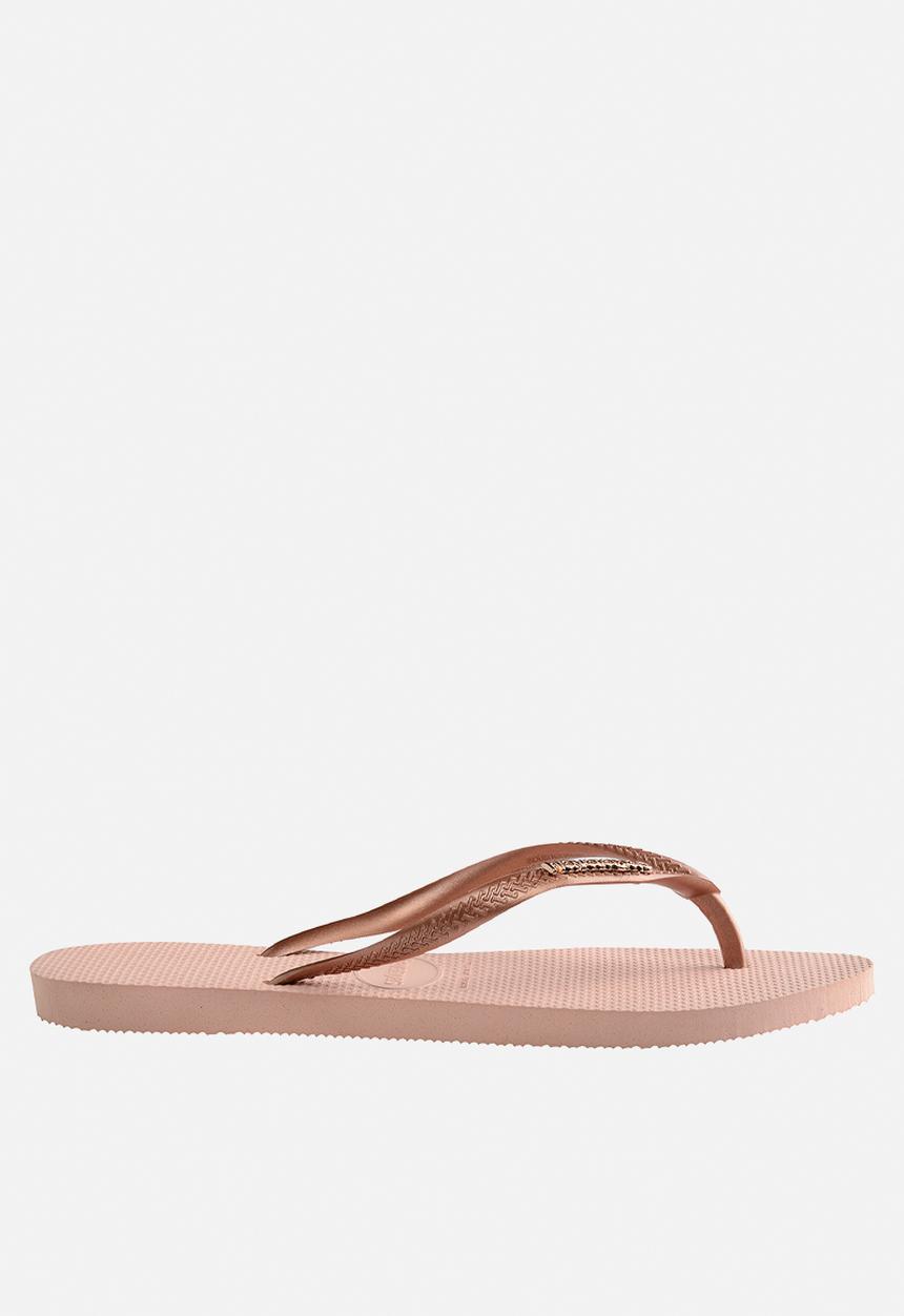 Havaianas - Slim logo metallic - ballet rose & golden rush