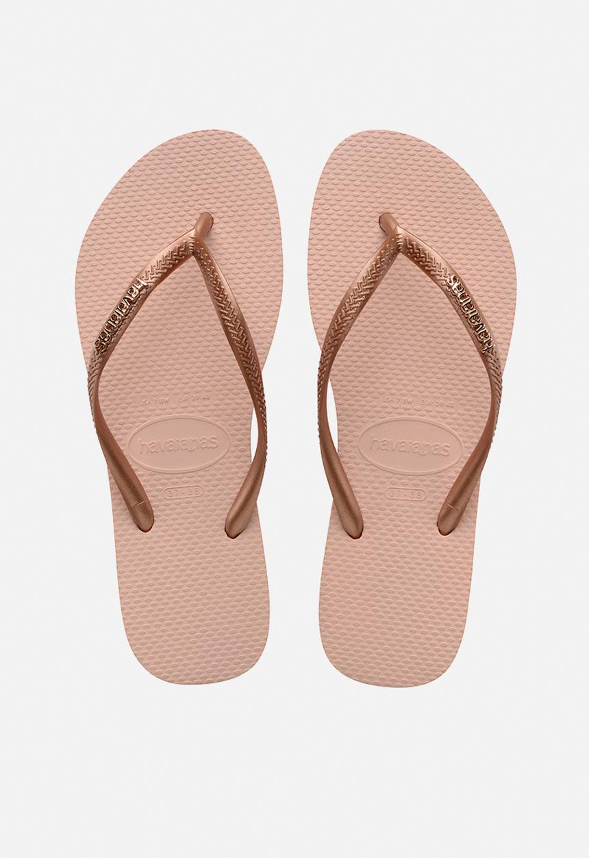 Havaianas - Slim logo metallic - ballet rose & golden rush