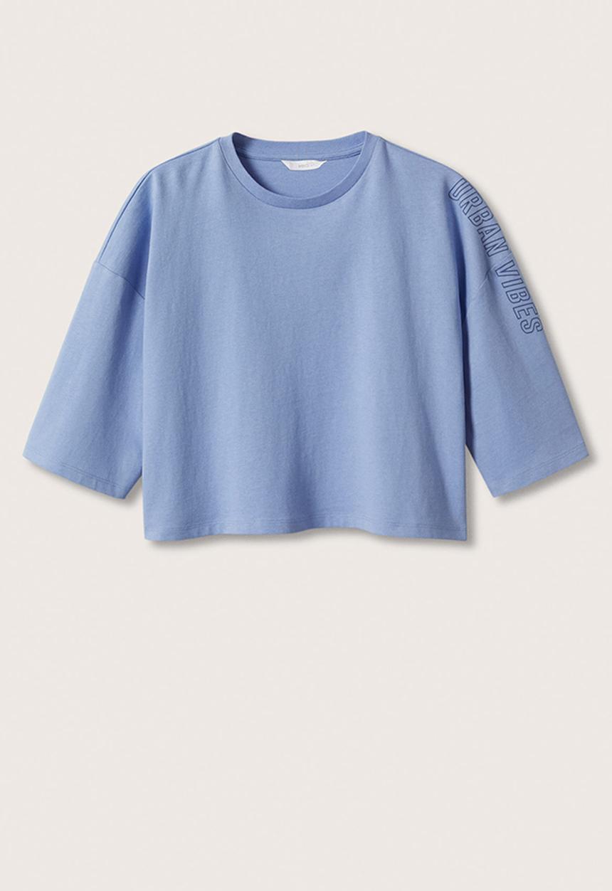 MANGO - T-shirt moving - blue