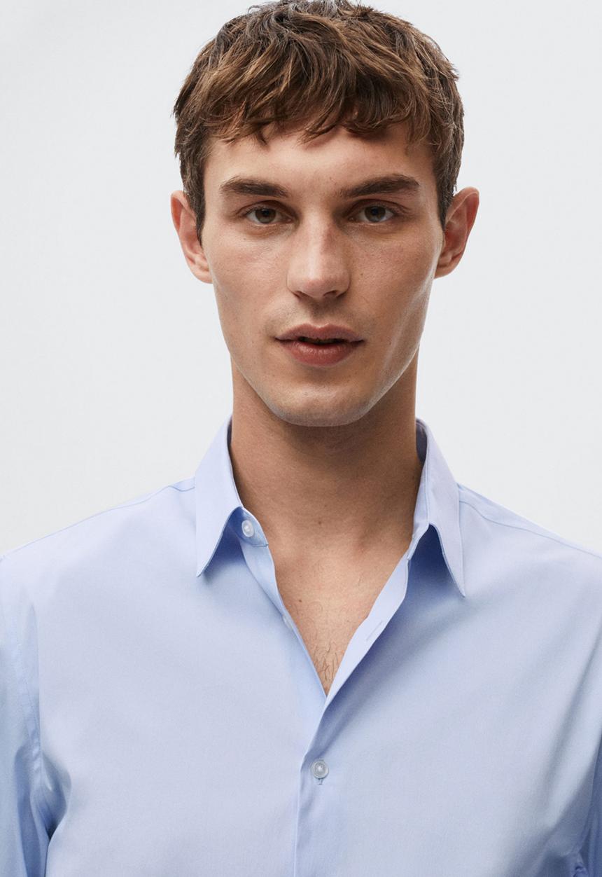 MANGO - Emotion slim fit shirt - blue