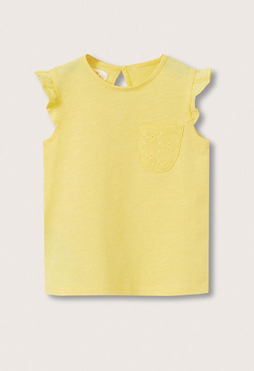 MANGO - T-shirt sol - yellow