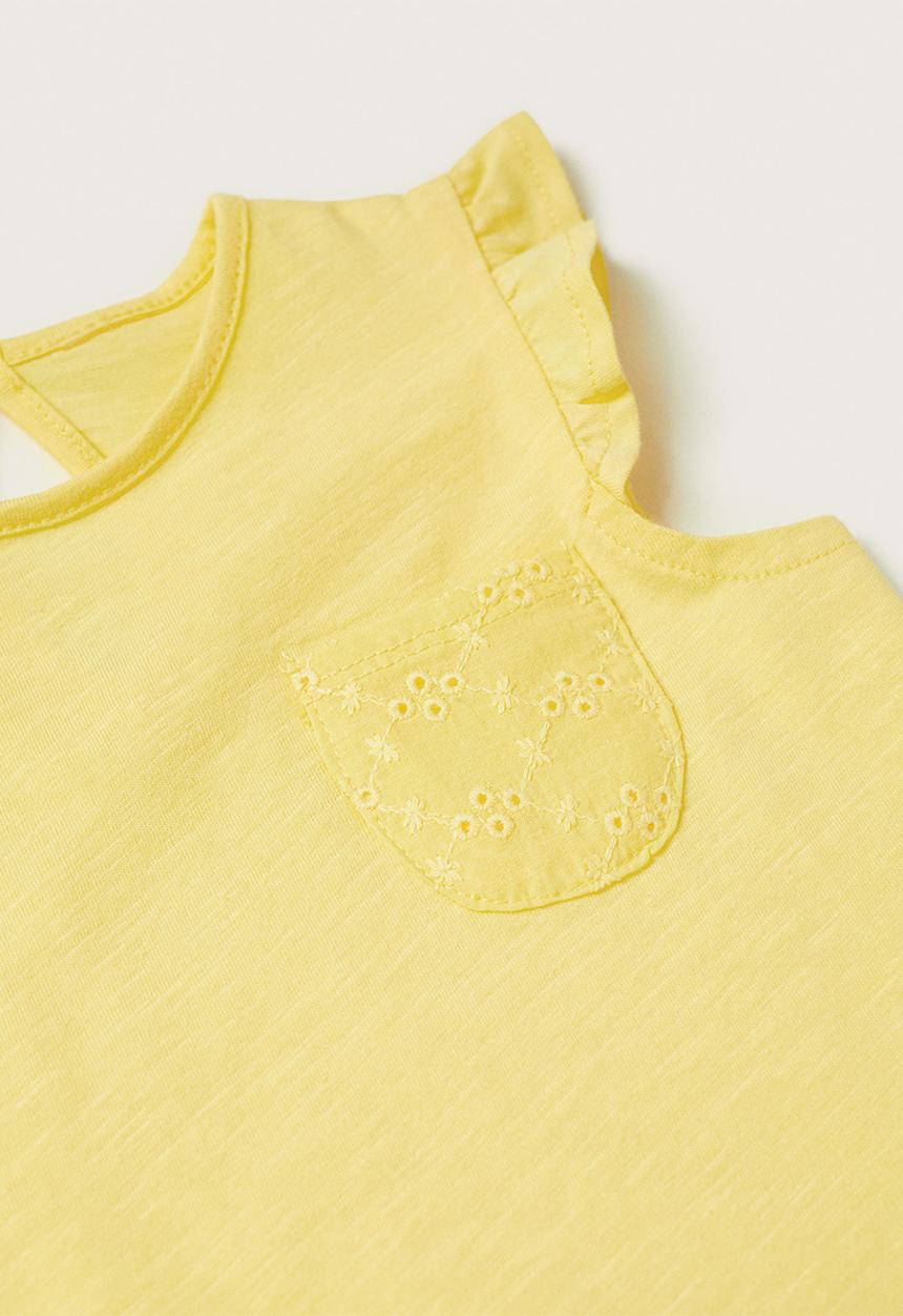 MANGO - T-shirt sol - yellow