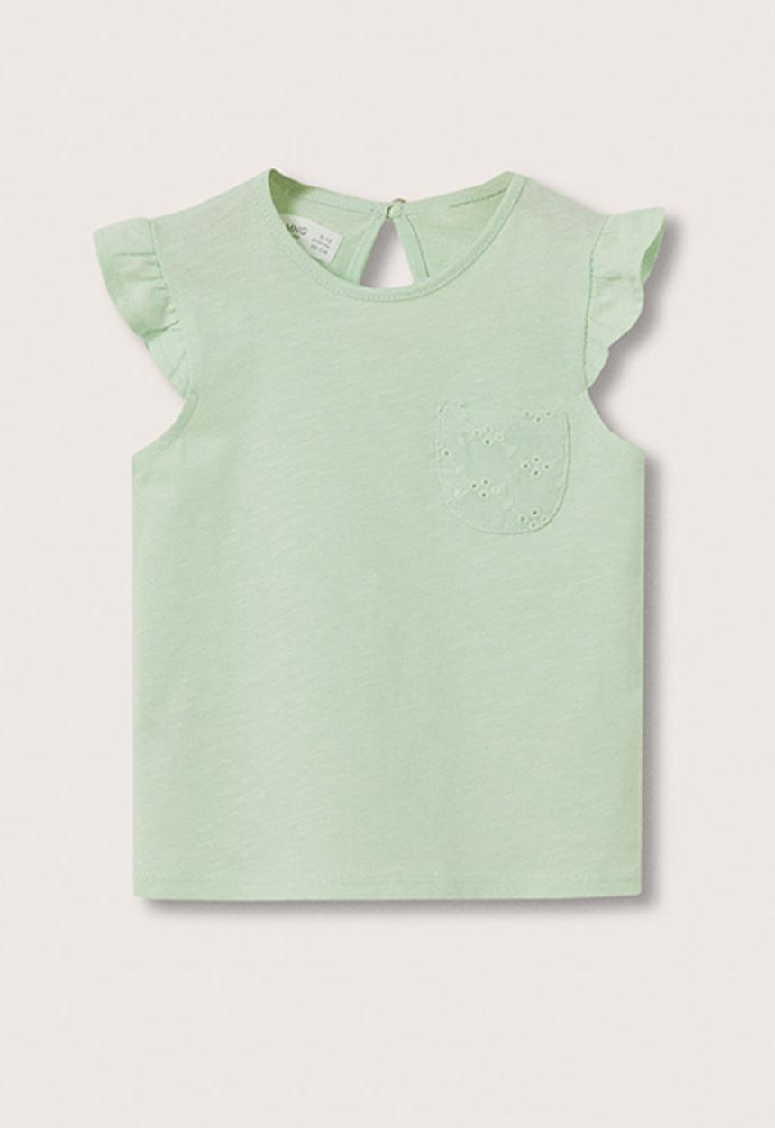 MANGO - T-shirt sol - green