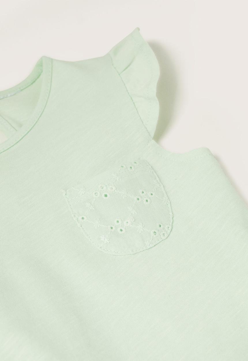 MANGO - T-shirt sol - green