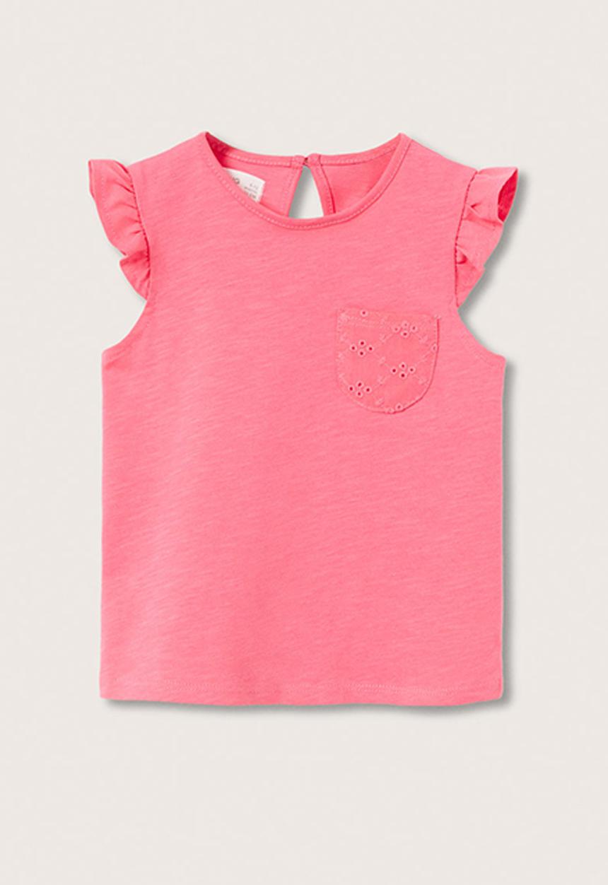 MANGO - T-shirt sol - pink