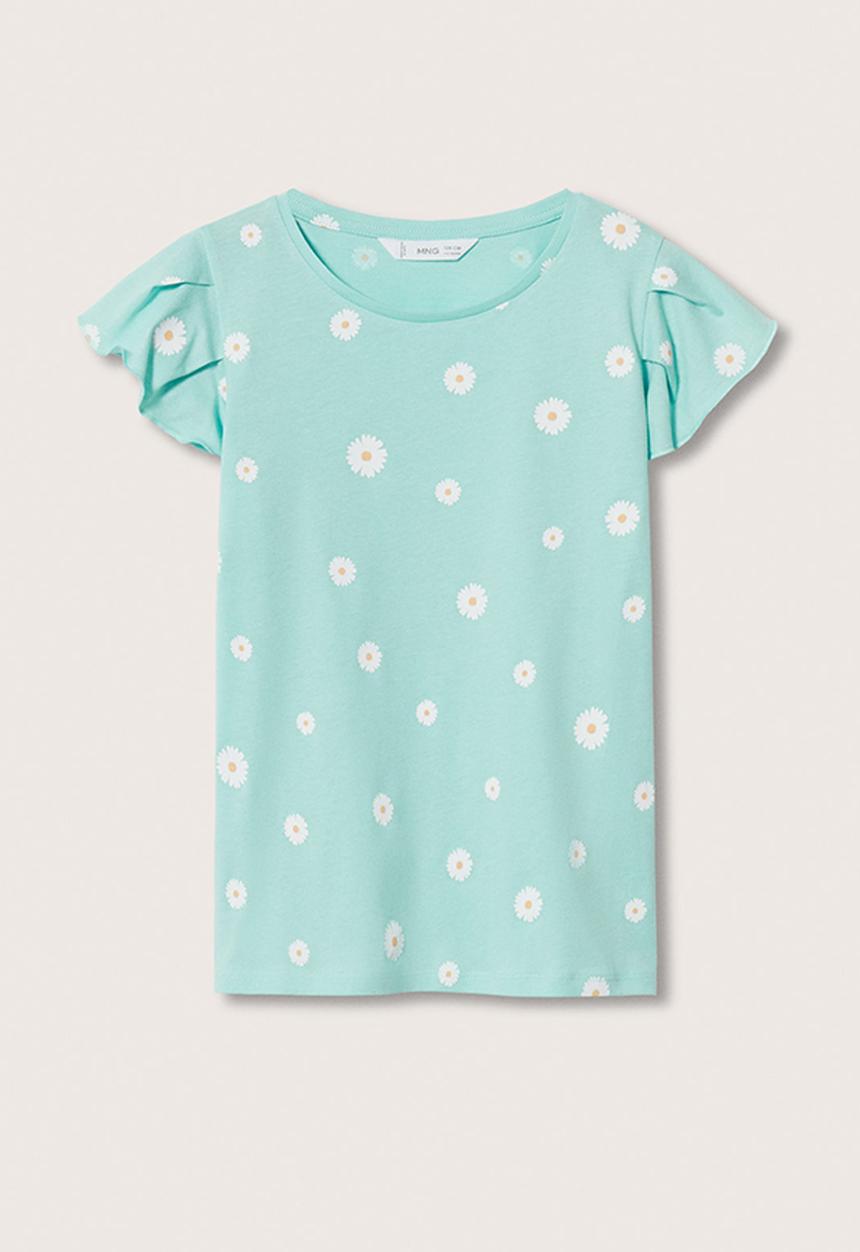 MANGO - T-shirt spring - lt blue