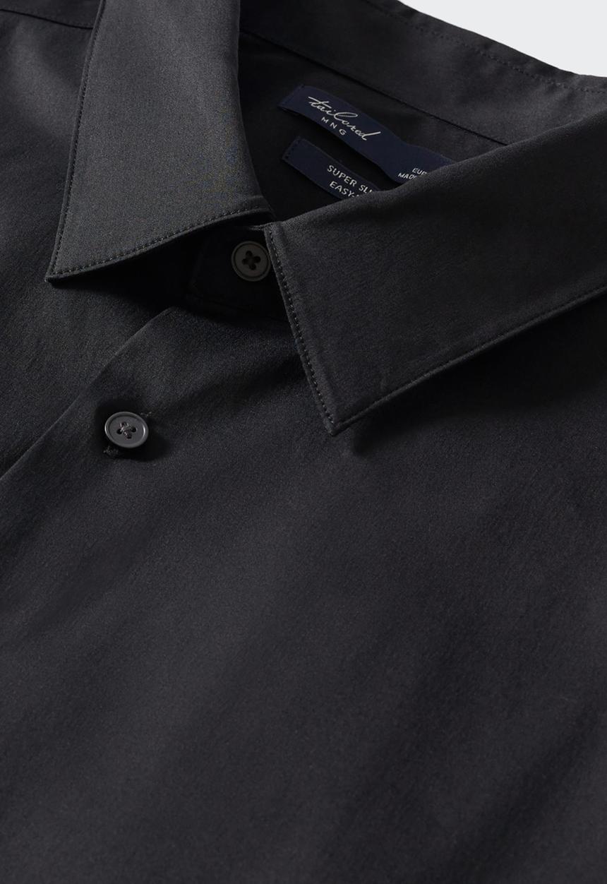 MANGO - Emotion slim fit shirt  - black