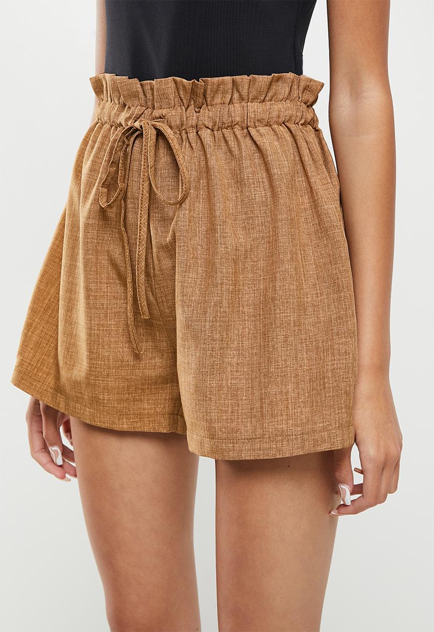 dailyfriday - Paperbag shorts - brown