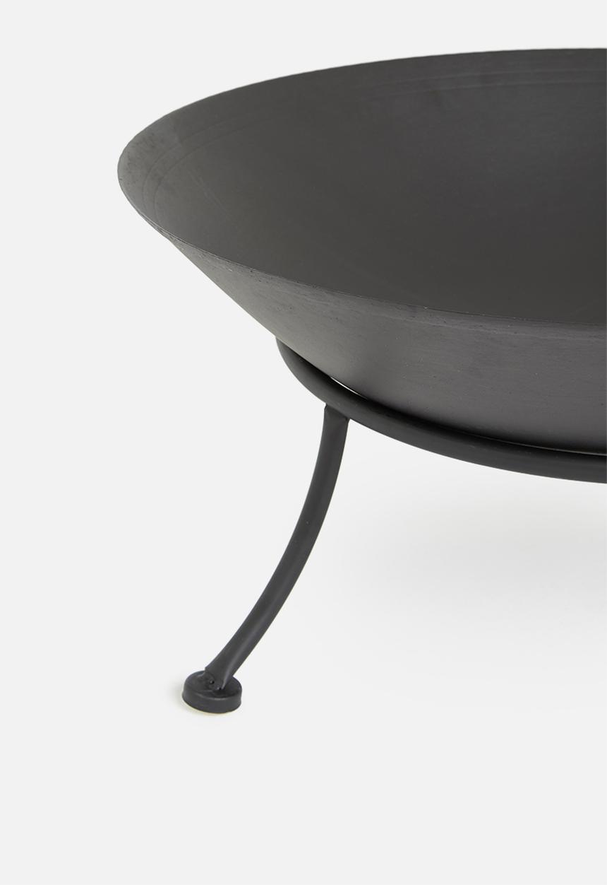 H&S - Fire bowl on metal stand - black