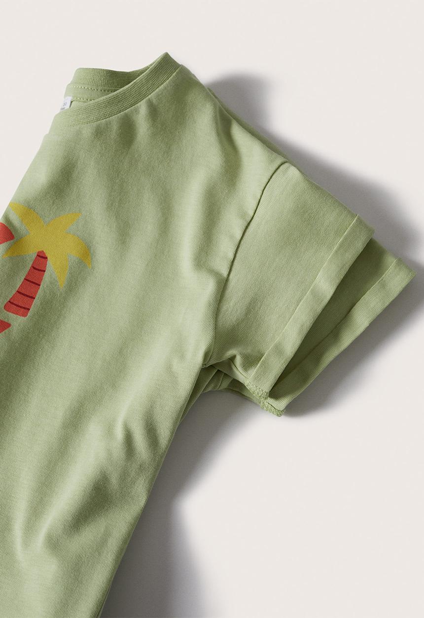 MANGO - T-shirt vacay - lt green