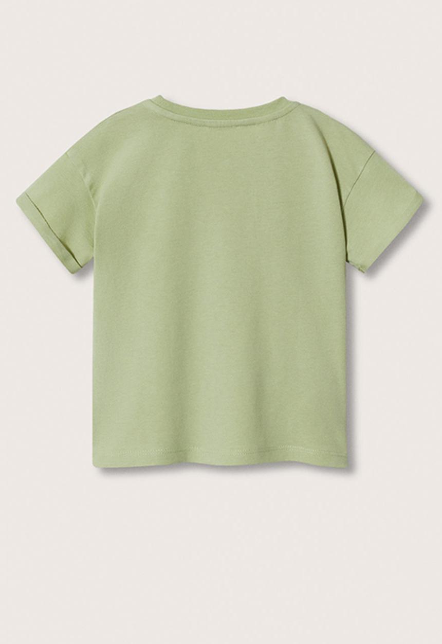 MANGO - T-shirt vacay - lt green