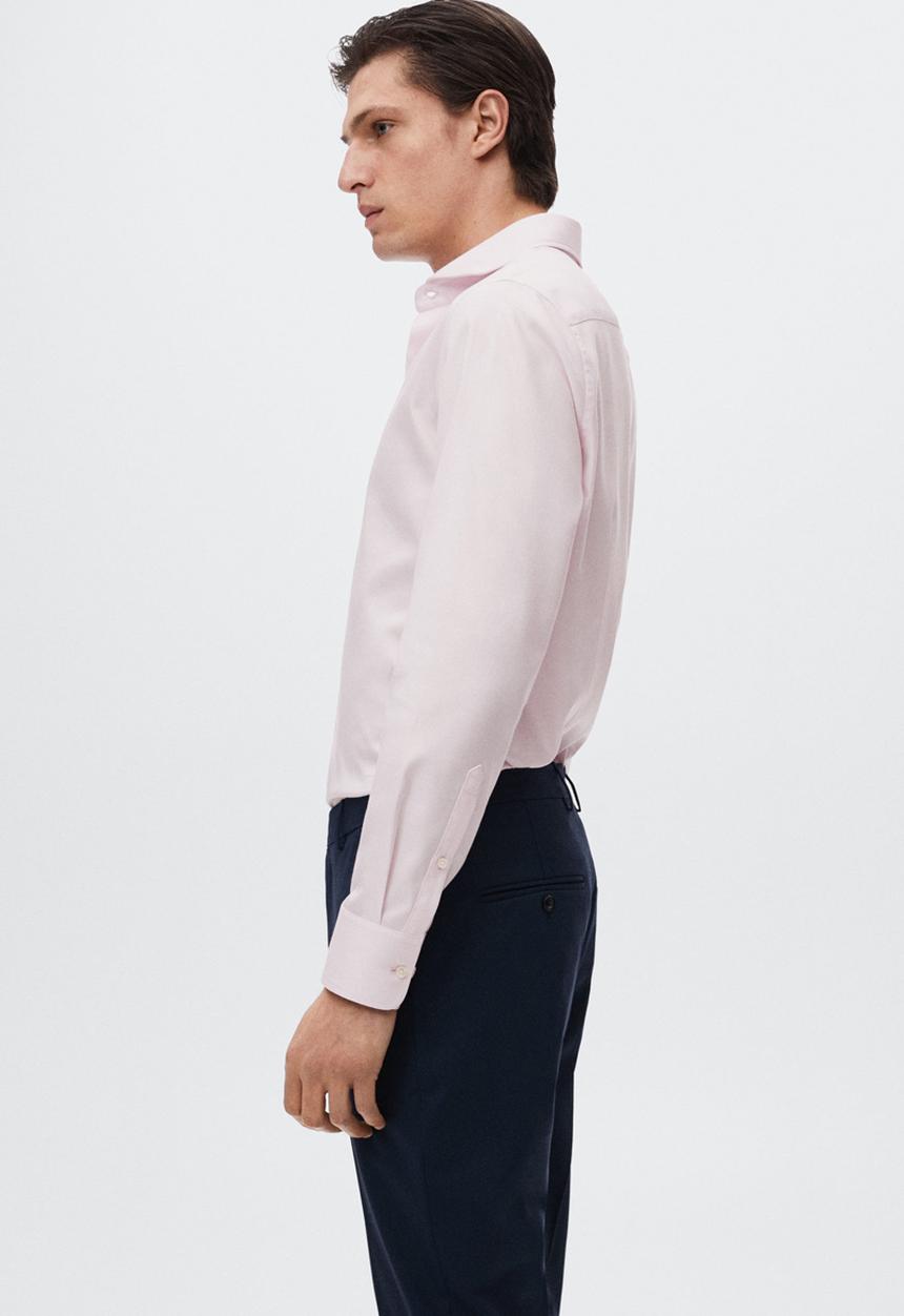 MANGO - Lakecity slim fit shirt - light pink