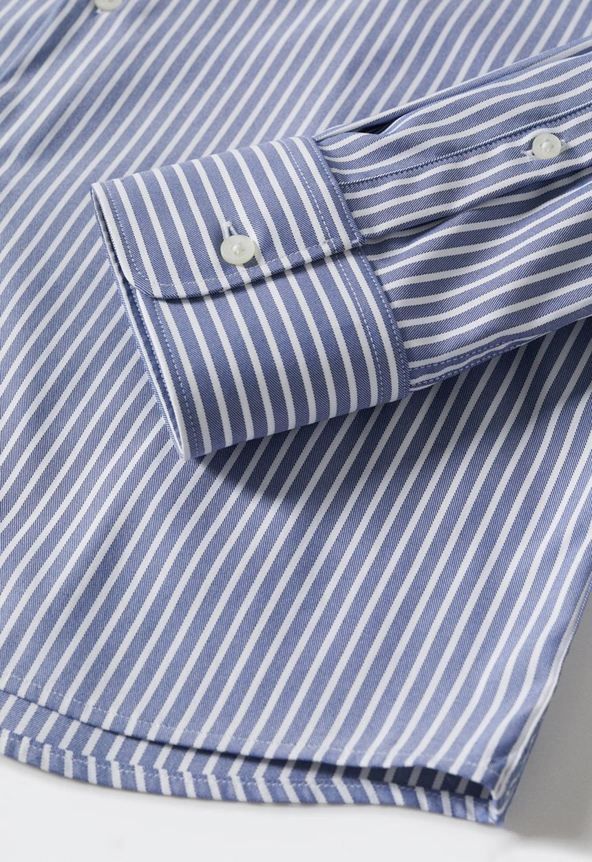 MANGO - Active formal striped - blue