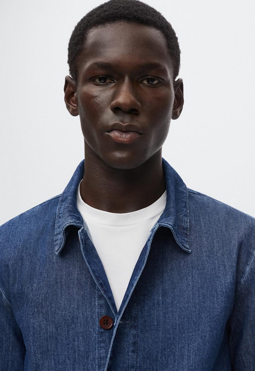 MANGO - Lyon denim over shirt - blue