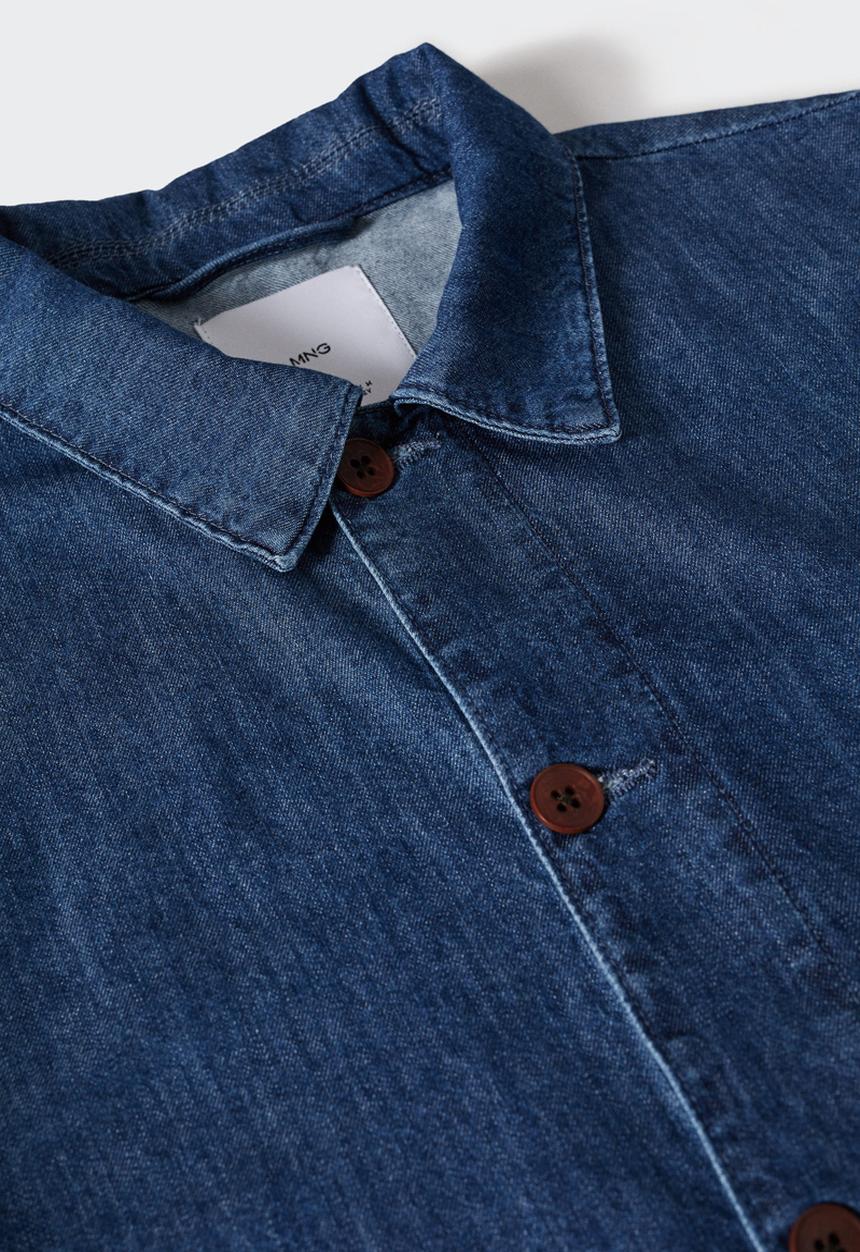 MANGO - Lyon denim over shirt - blue