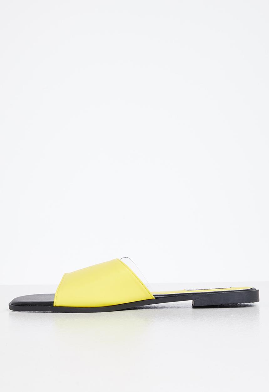 Madison® - Cecelia slide sandal - yellow & clear