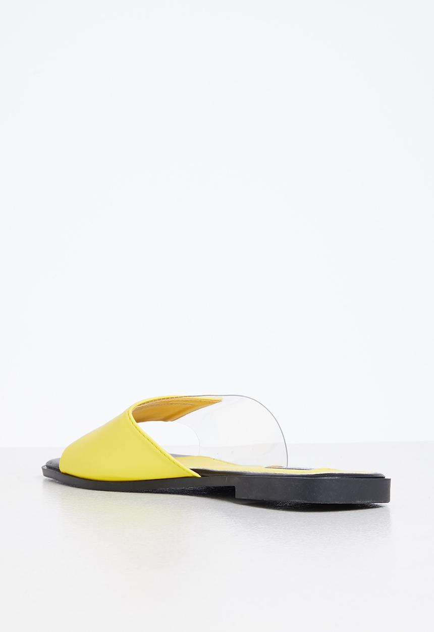 Madison® - Cecelia slide sandal - yellow & clear