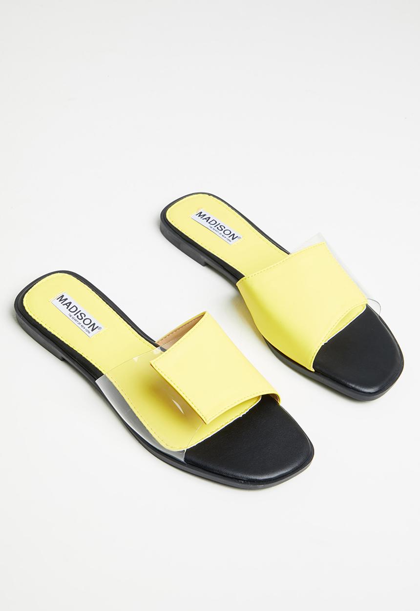 Madison® - Cecelia slide sandal - yellow & clear