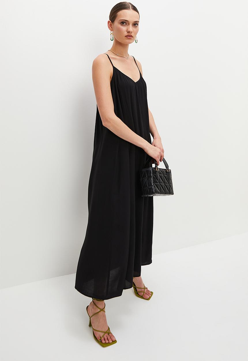 Superbalist - Midi trapeze dress - black