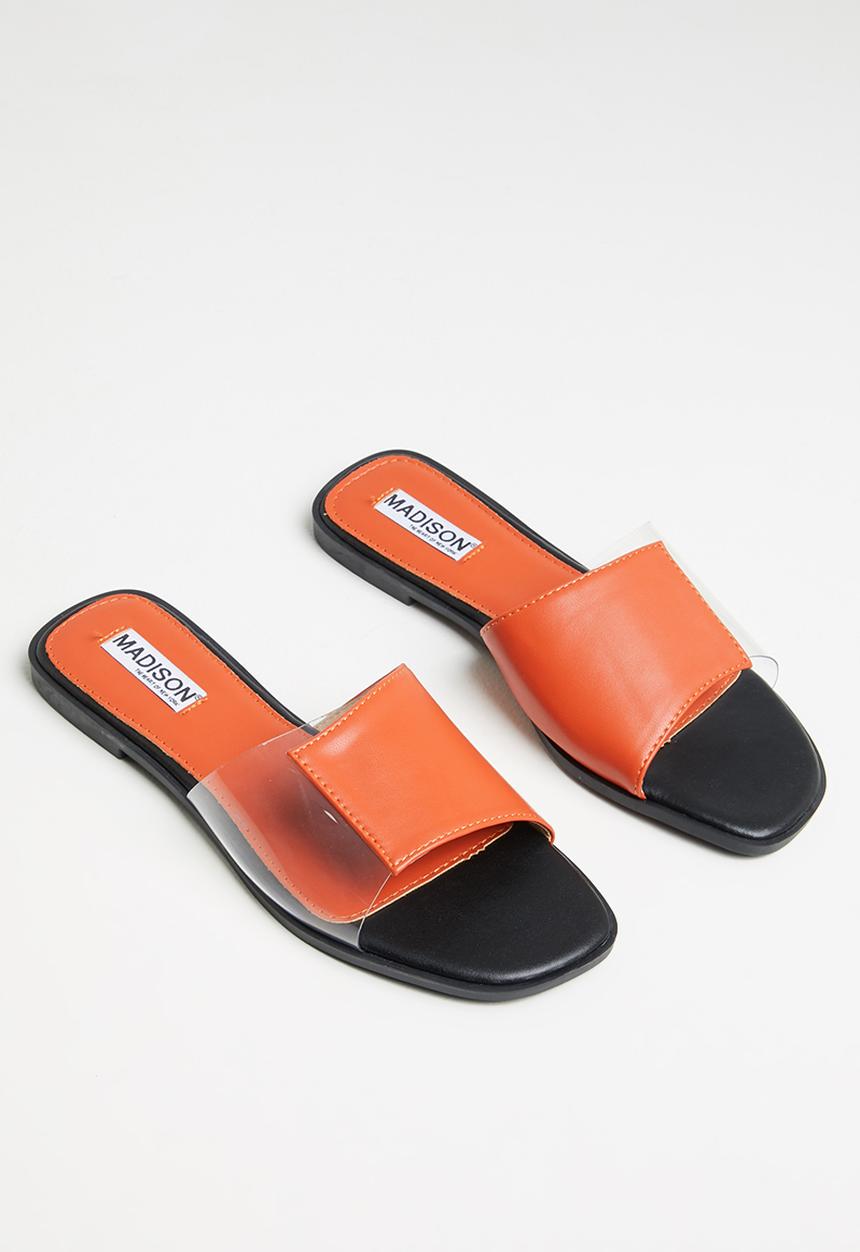 Madison® - Cecelia slide sandal - orange & clear