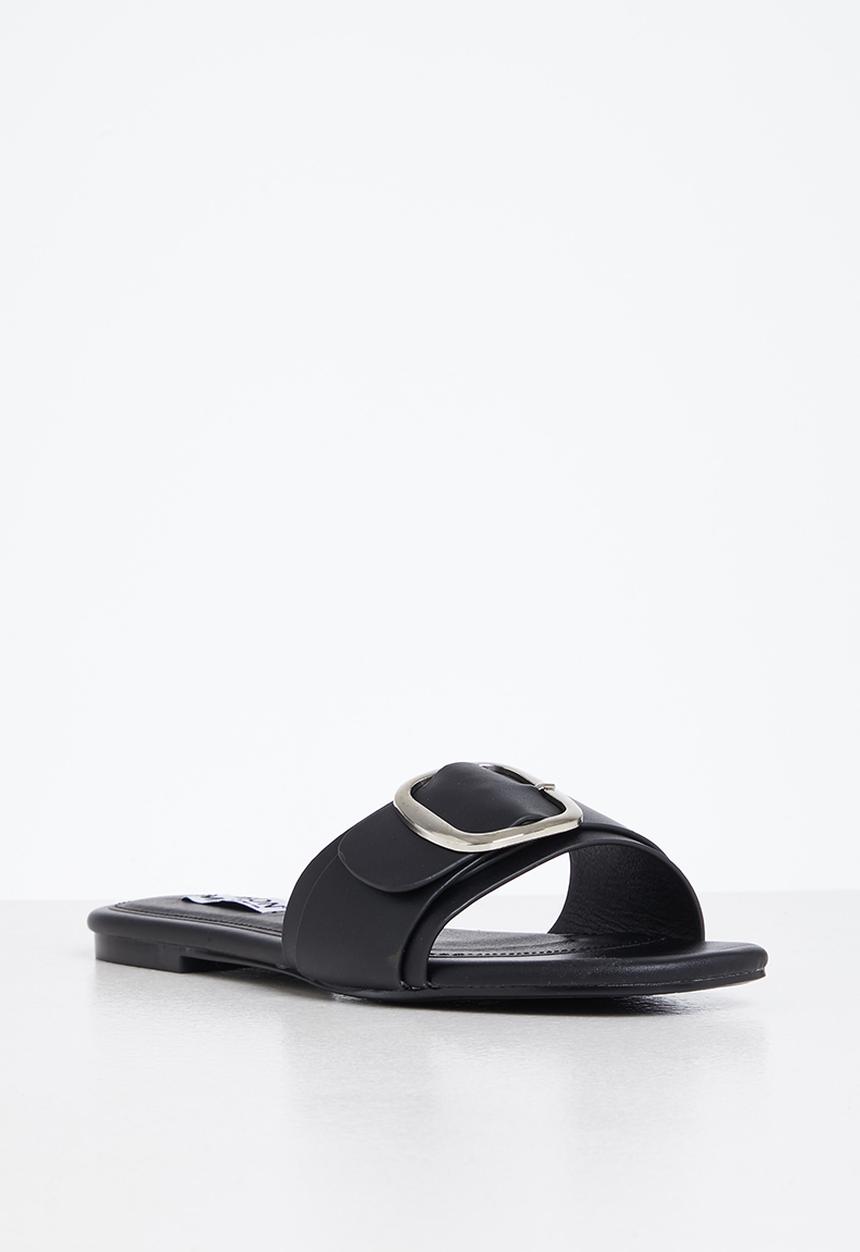 Madison® - Caylee big buckle slide - black