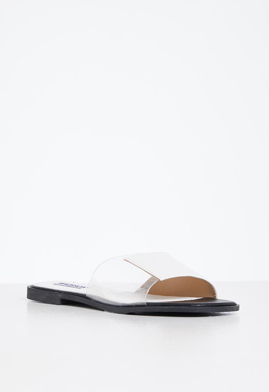 Madison® - Cecelia slide sandal - white & clear